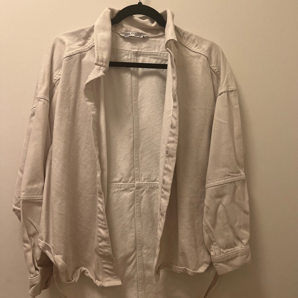 White Zara jean jacket